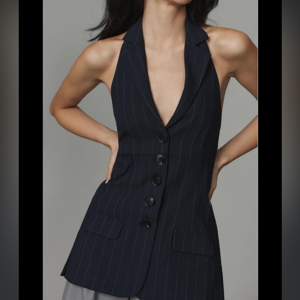 NWT Anthropologie V-Neck Halter Vest